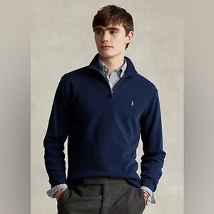 Polo Ralph Lauren Estate Rib Navy Quarter-Zip Pullover XL